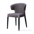 Ensemble de 4 chaises de salle à manger modernes de style nordique chaises en bois en plastique PP gris pour salle à manger